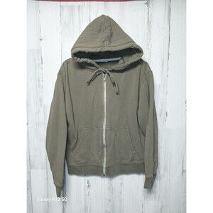 Brandy Melville John Galt California Full Zip Hoodie Women's Olive Brown One Siz